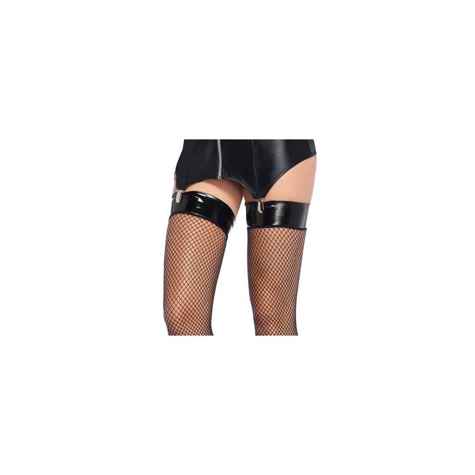 RESILIENT STOCKINGS WITH VINYL GARTERS