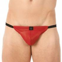 STRING FICELLE GREGG CUIR ROUGE