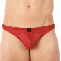 THONG MAN GREGG LEATHER RED