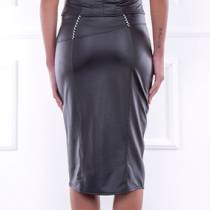 SKIRT MELODIE LACQUER AND IMITATION LEATHER