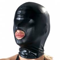 LACKIERTE LYCRA-HAUBE MIT OFFENEM MUND