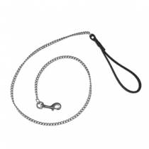 LONG CHAIN LEASH + FINE BLACK HANDLE