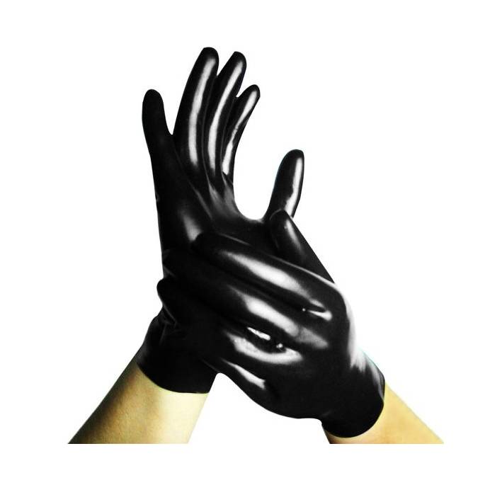 GANTS LATEX COURTS NOIR