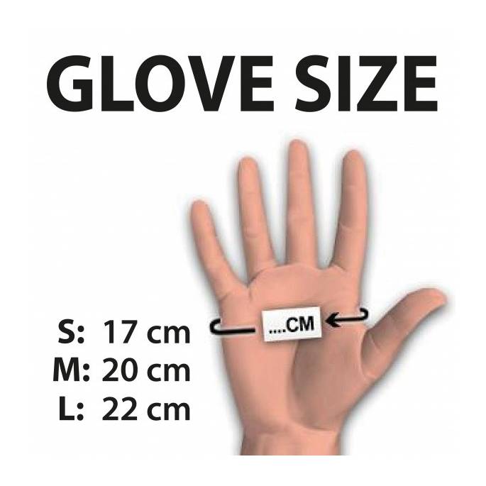 GUANTES CORTOS DE LÁTEX NEGRO