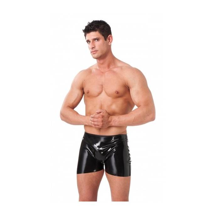 HERREN-LATEX-SHORTS SCHWARZ