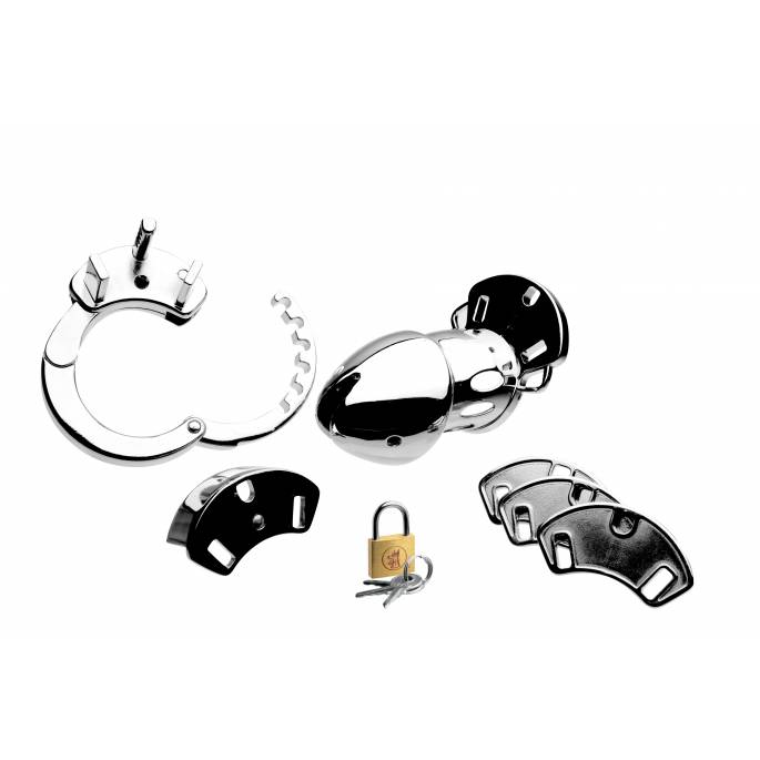 KEUSCHHEITSKÄFIG MIT VERSTELLBARER HANDSCHELLE