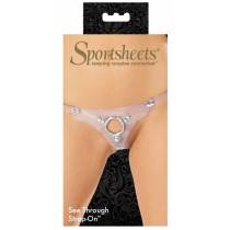 TRANSPARENT DILDO BELT HARNESS