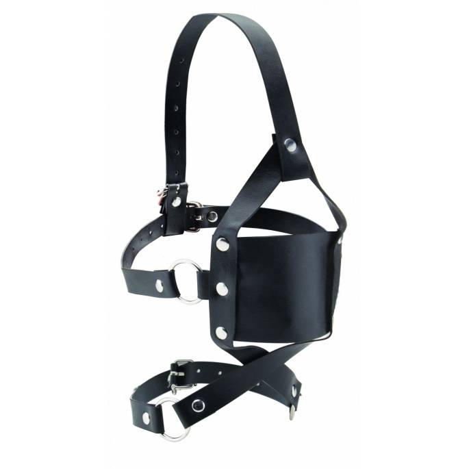 HEAD HARNESS GAG LEATHER BLACK
