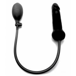 GODE GONFLABLE SILICONE NOIR
