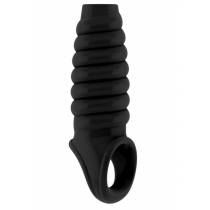 GAINE PENIS OUVERTE NOIR ONDULÉE