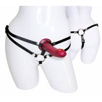 CINTURÓN CONSOLADOR ARNÉS + COCKRING MENAGE A 3