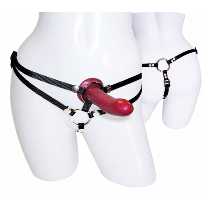 CINTURÓN CONSOLADOR ARNÉS + COCKRING MENAGE A 3