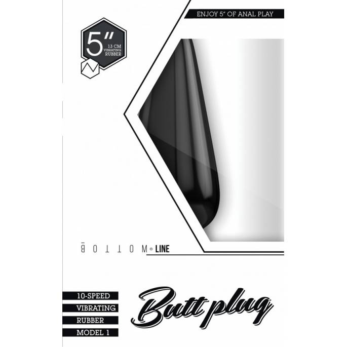 VIBRIERENDER BUTTPLUG MODELL 1 SCHWARZ MEDIUM