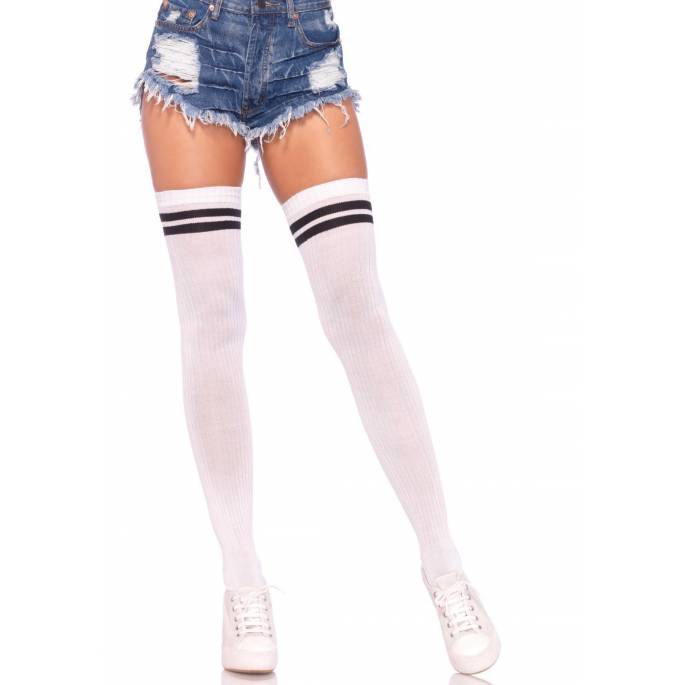 LEGGINGS SPORT 2 RAYAS BLANCO/NEGRO T.U