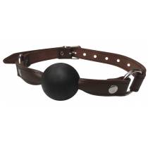 BROWN LEATHER BALL GAITER