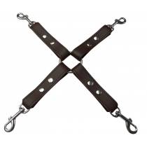 BROWN LEATHER STRAP CONSTRAINT CROSS