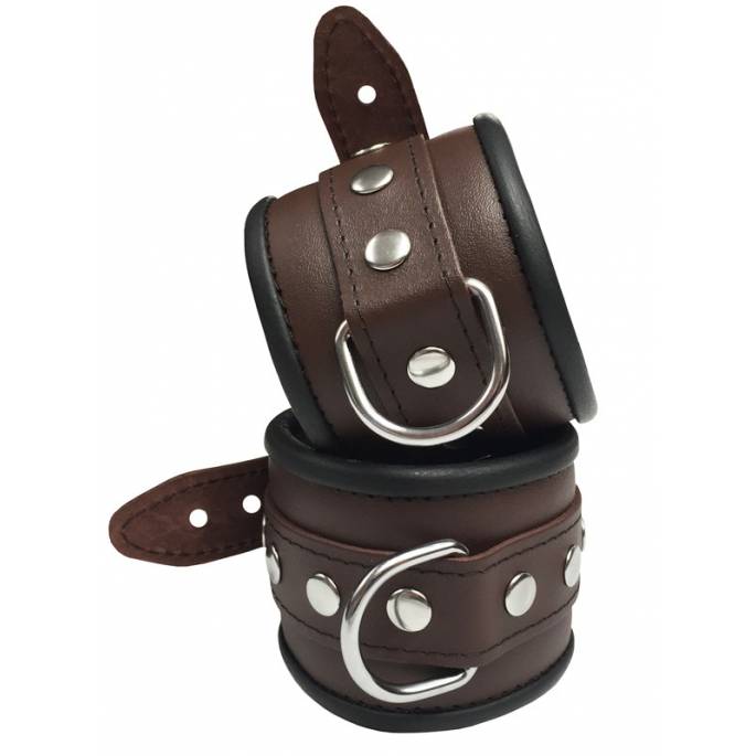 MANETTE IN PELLE MARRONE UOMO