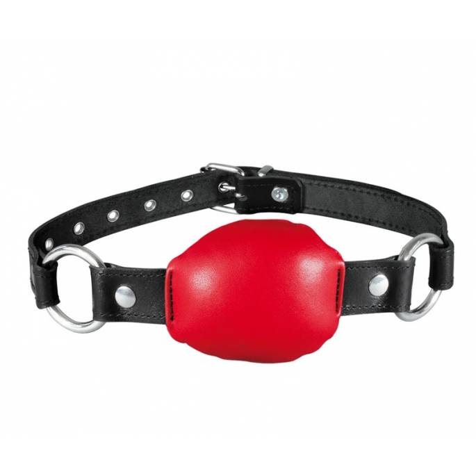 RED LEATHER PADDED GAG
