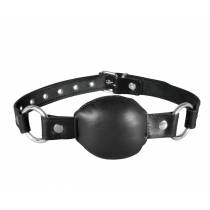 BLACK LEATHER PADDED GAG