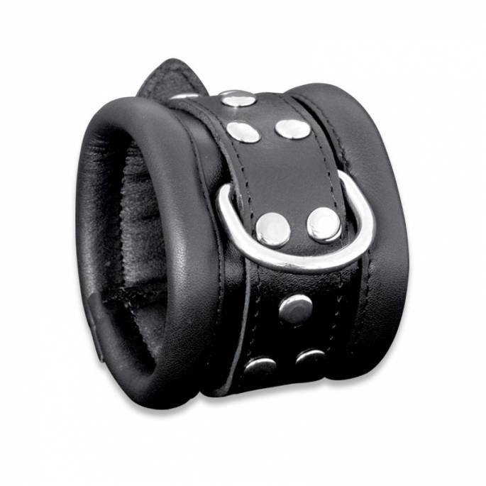 MANETTE CON LUCCHETTO IN PELLE NERA