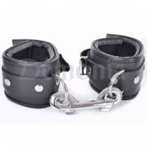 MENOTTES CUIR + DOUBLE MOUSQUETON