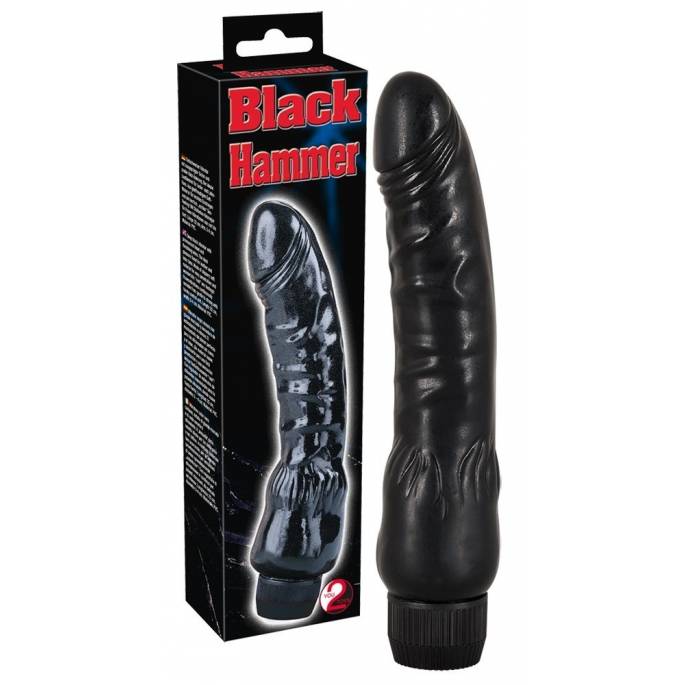 VIBRATING DILDO BLACK HAMMER