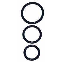 SET 3 COCKRINGS SILICONE NOIR