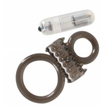 DOUBLE VIBRATING SILICONE COCKRING
