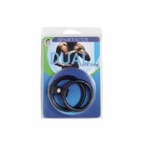 ANILLO DE PENE DOBLE METAL NEGRO