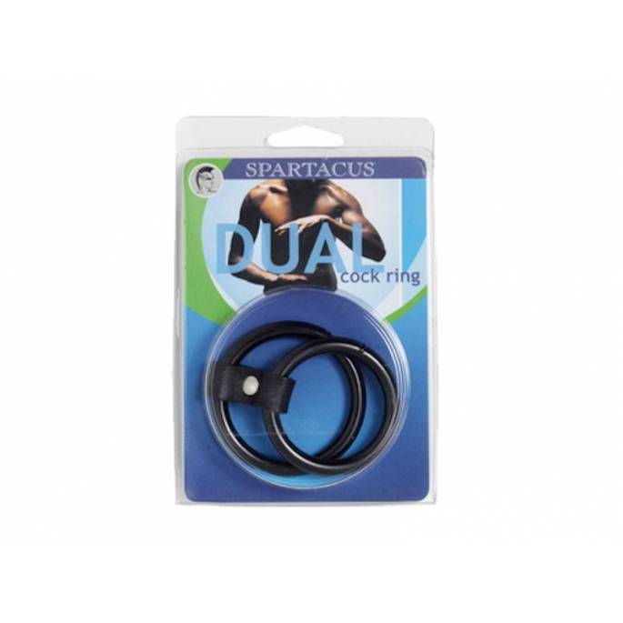 DOPPELTER COCKRING AUS METALL SCHWARZ