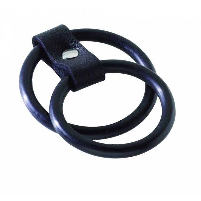 DOUBLE BLACK SILICONE COCKRING