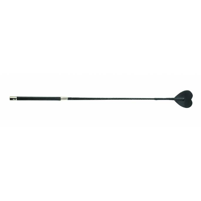 BLACK LEATHER HEART WHIP