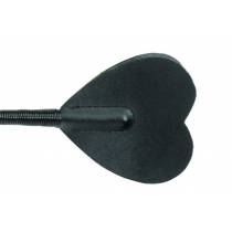 BLACK LEATHER HEART WHIP