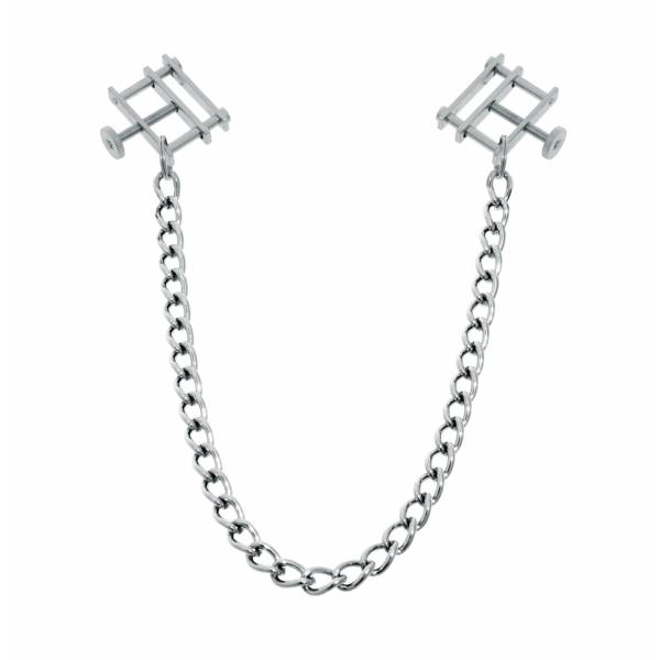 BREAST CLAMPS SCREW TO SCREW + CHAIN