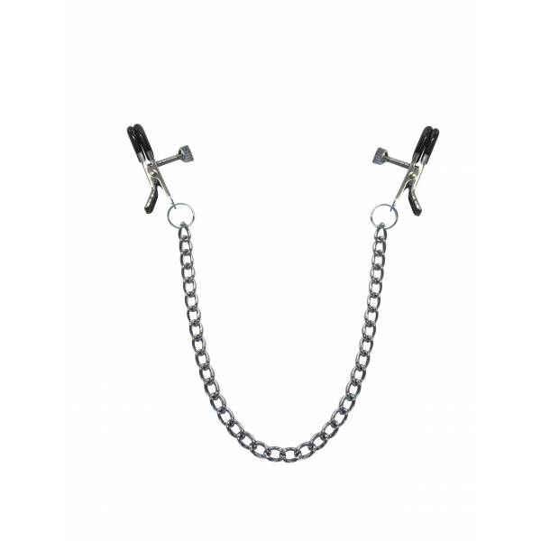 WIDE FLAT SCREW BREAST CLAMP + CHAIN