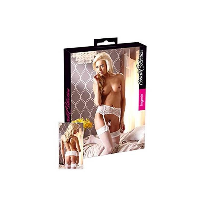 SPITZEN-STRUMPFHALTER WEISS