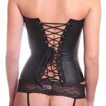 BUSTIER WETLOOK DECOLLETE SPITZE