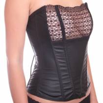 BUSTIER WETLOOK DECOLLETE SPITZE