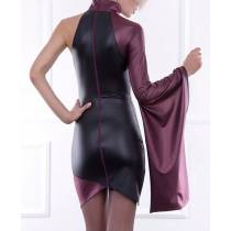 ROBE XIAN BI-COLORE NOIRE + PRUNE (DEFAUT)