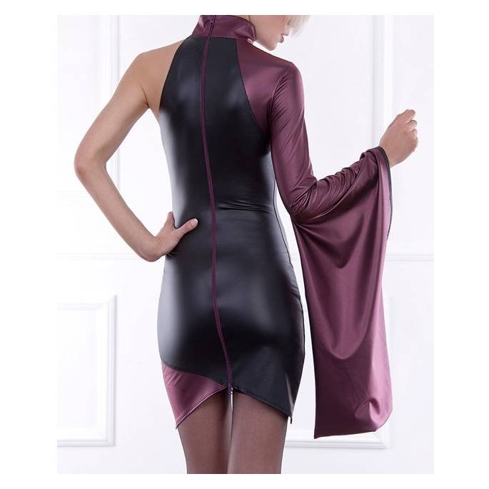 ROBE XIAN BI-COLORE NOIRE + PRUNE (DEFAUT)