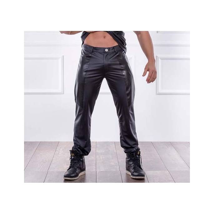 PANTALON SIMILI CUIR LINO