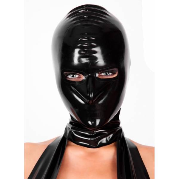 LATEXHAUBE MIT OFFENEN AUGEN + REISSVERSCHLUSS