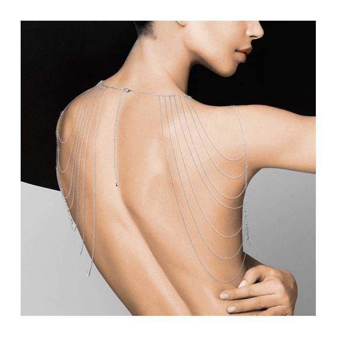 SCHULTER- UND RÜCKENKETTE AUS SILBERMETALLIC