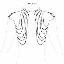 CHAINE EPAULES ET DOS METALLIQUE ARGENT