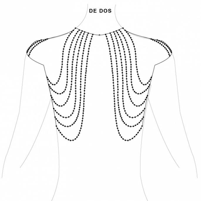 CHAINE EPAULES ET DOS METALLIQUE ARGENT
