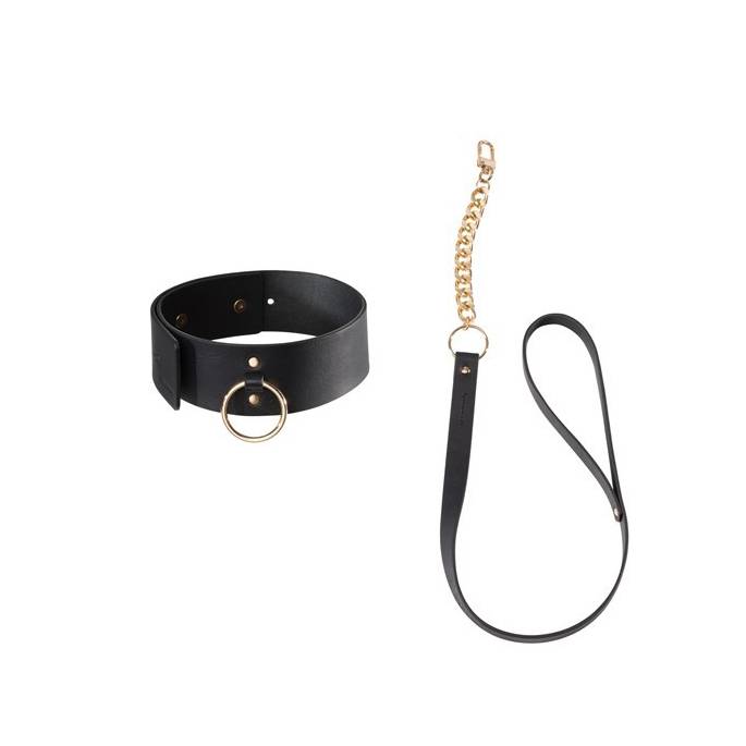 MAZE - COLLIER CHOCKER AVEC LAISSE NOIR
