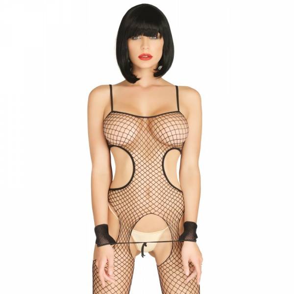 OVERALL AUS GROBEM NETZSTOFF + BÜNDCHEN AN DEN ÄRMELN