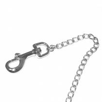 Leine Leder Schwarz Kette 80cm