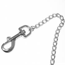 HANDLEINE AUS BRAUNEM LEDER + KETTE