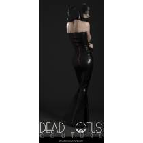SEHR LANGES KLEID MIT KAPUZE LATEX DEADLOTUS